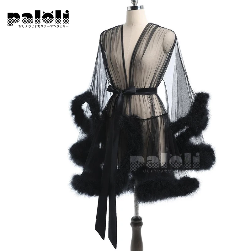 Paloli Women Lace Lingerie Transparent Sleeping Dress Porno Erotic Costume Nightgown Sexy Cute Princess Sleepwear Party Dress