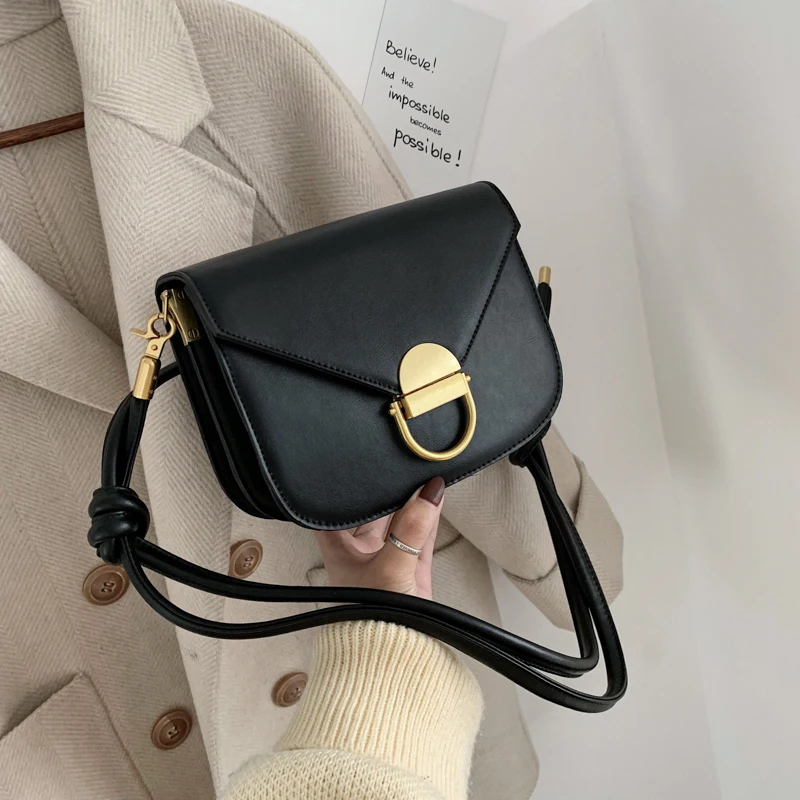 

New Fashion Women's PU Leather Hasp Shoulder Bags Handbags Simple Type Crossbody Bags Ladies Messenger Bags