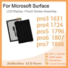 Оригинальный дисплей для Microsoft Surface Pro 3 1631 Pro 4 1724 Pro 5 1796 PRO 6 1807 PRO7 1866, ЖК-дисплей с сенсорным экраном и дигитайзером