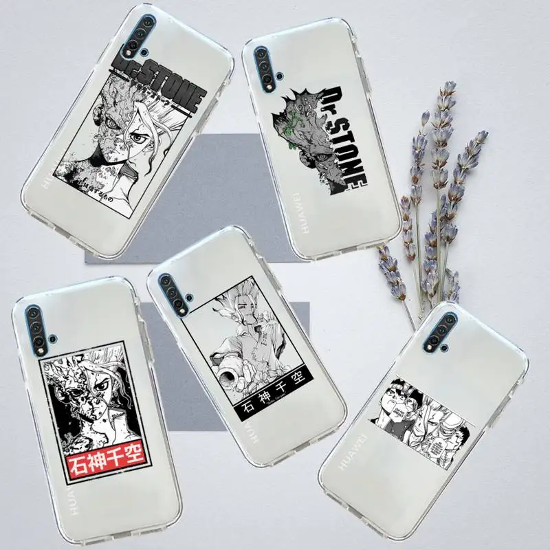

Dr.STONE japan anime Phone Case Transparent for Huawei honor P mate 40 20 30 10 50 i 9 x mate pro lite 8a