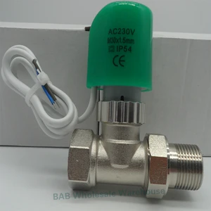 Латунный термостатический клапан радиатора с 230 В, нормально открытый нормально закрытый электрический тепловой привод для системы отопления пола
