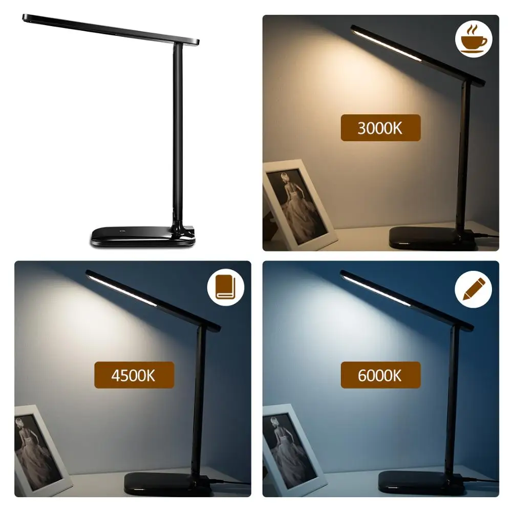 Офисная настольная лампа Mpow с регулируемой яркостью и 42 светодиодный