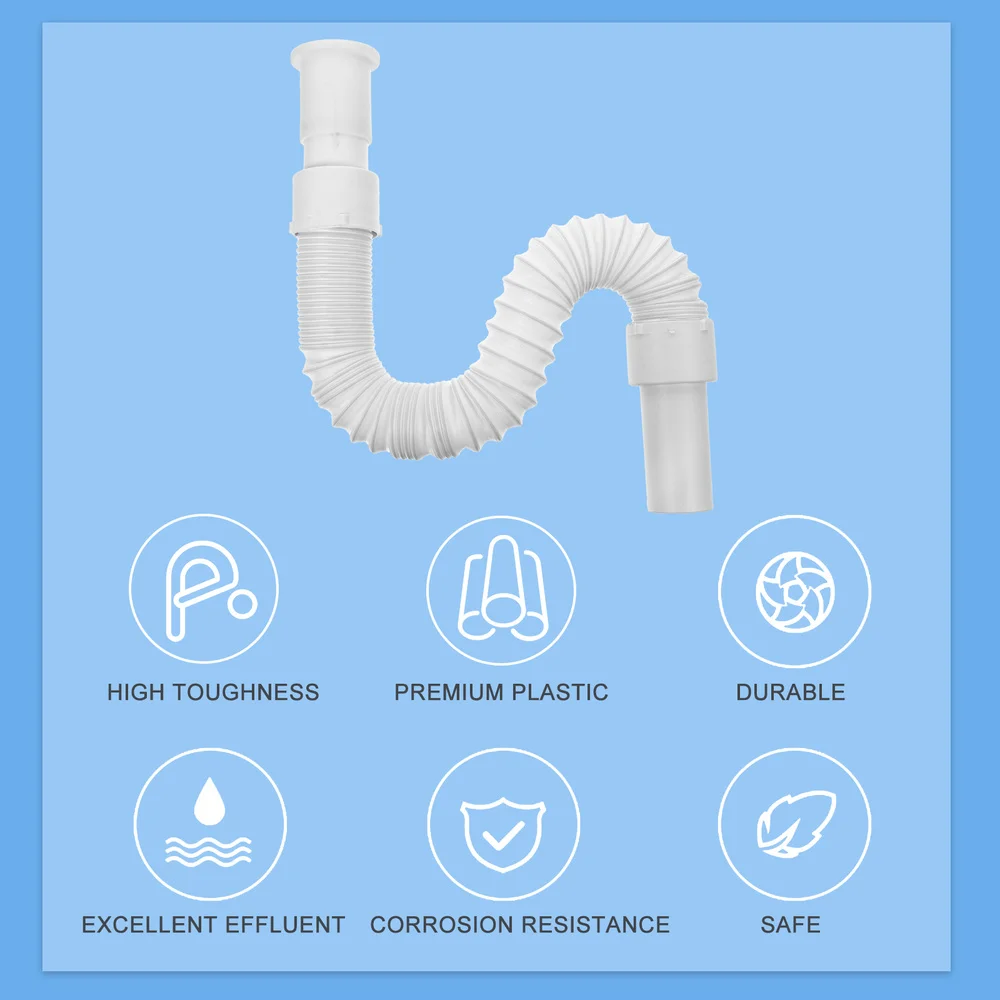 

3pcs Universal Kitchen Sink Sewer Tube Bathroom Expandable Sink Drain Pipes