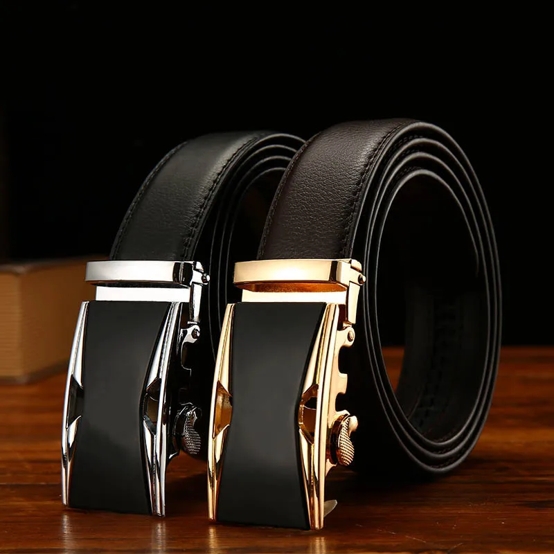 Hot Fashion Cowhide Leather Designer Luxury Famous men Belts for men Business Genuine Luxury with Automatic Buckle