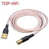 top hifi 8xtwist 7n occ silver plated usb cable dac a b occ silver plated digital usb 2 0 type a to b male audio cable