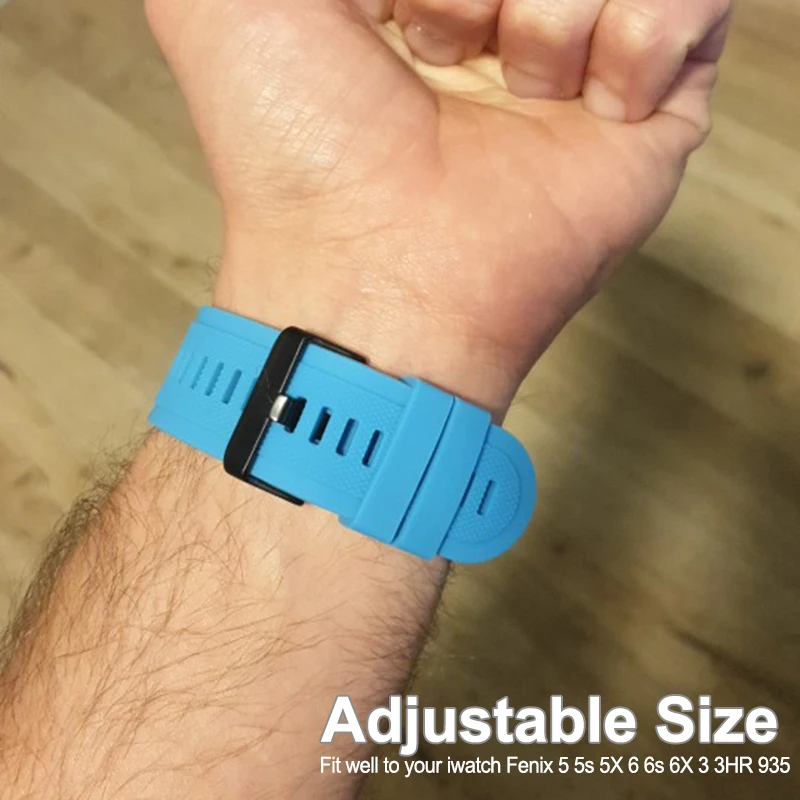 Легкий ремешок для часов 26 мм garmin Fenix 5Xplus 6X 3 3HR Quick Release wirstband 20 5S 6Spro 22 силиконовый 5