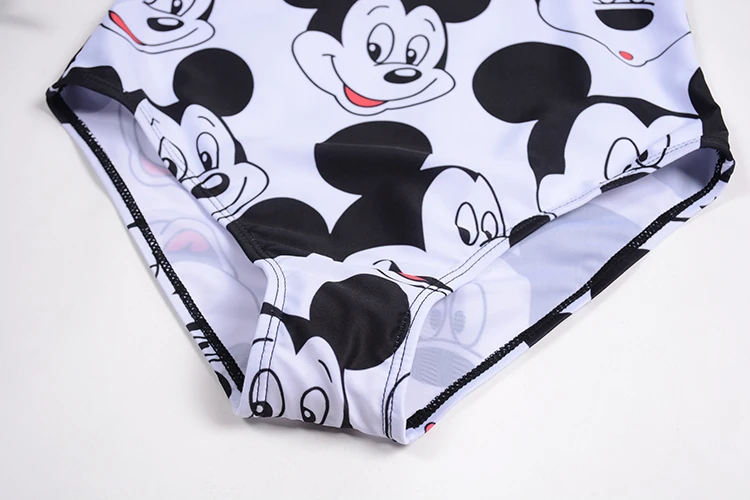 Сексуальный купальник Disney с принтом Микки и Минни Маус слитный для девочек со