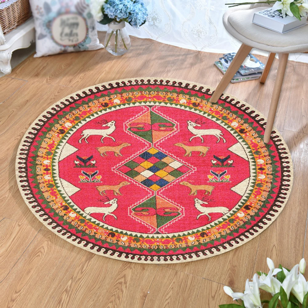 Винтажный коврик в богемном стиле 80x80 см напольный ретро-коврик для ванной