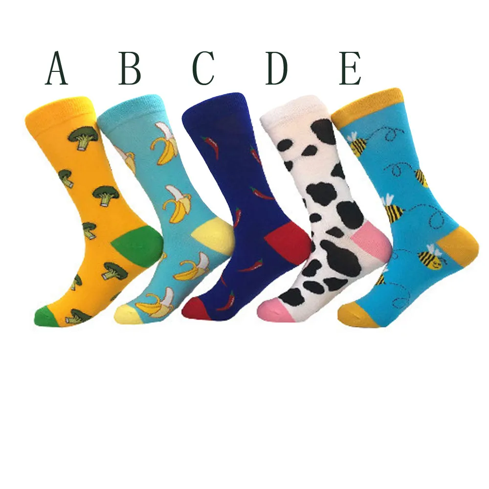 Унисекс носки с принтом Забавный Банан удобные мягкие повседневные хлопковые
