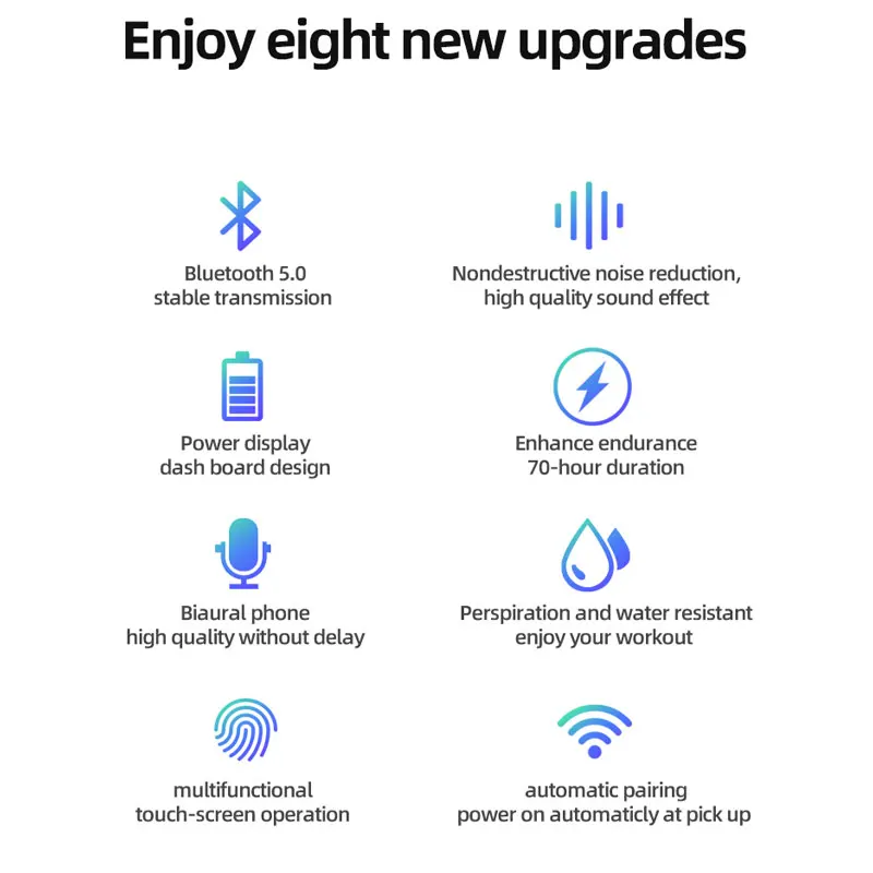 

ES01 Touch TWS wireless earbuds bluetooth headset 5.0 mini mini bluetooth headset waterproof hands-free touch LED power display