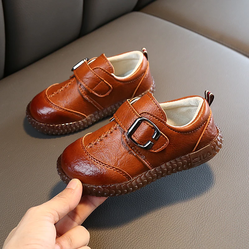 Новая модная Осенняя обувь из искусственной кожи для мальчиков от 1 до 3 лет