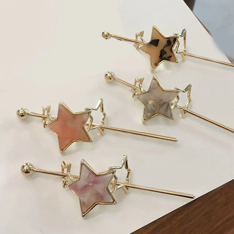 

Elegant Japanese Style Women Hair Accessories Geometric Shape Alloy Hairpins Vintage Hair Clip Triangle Oval Metal Hair Sticks