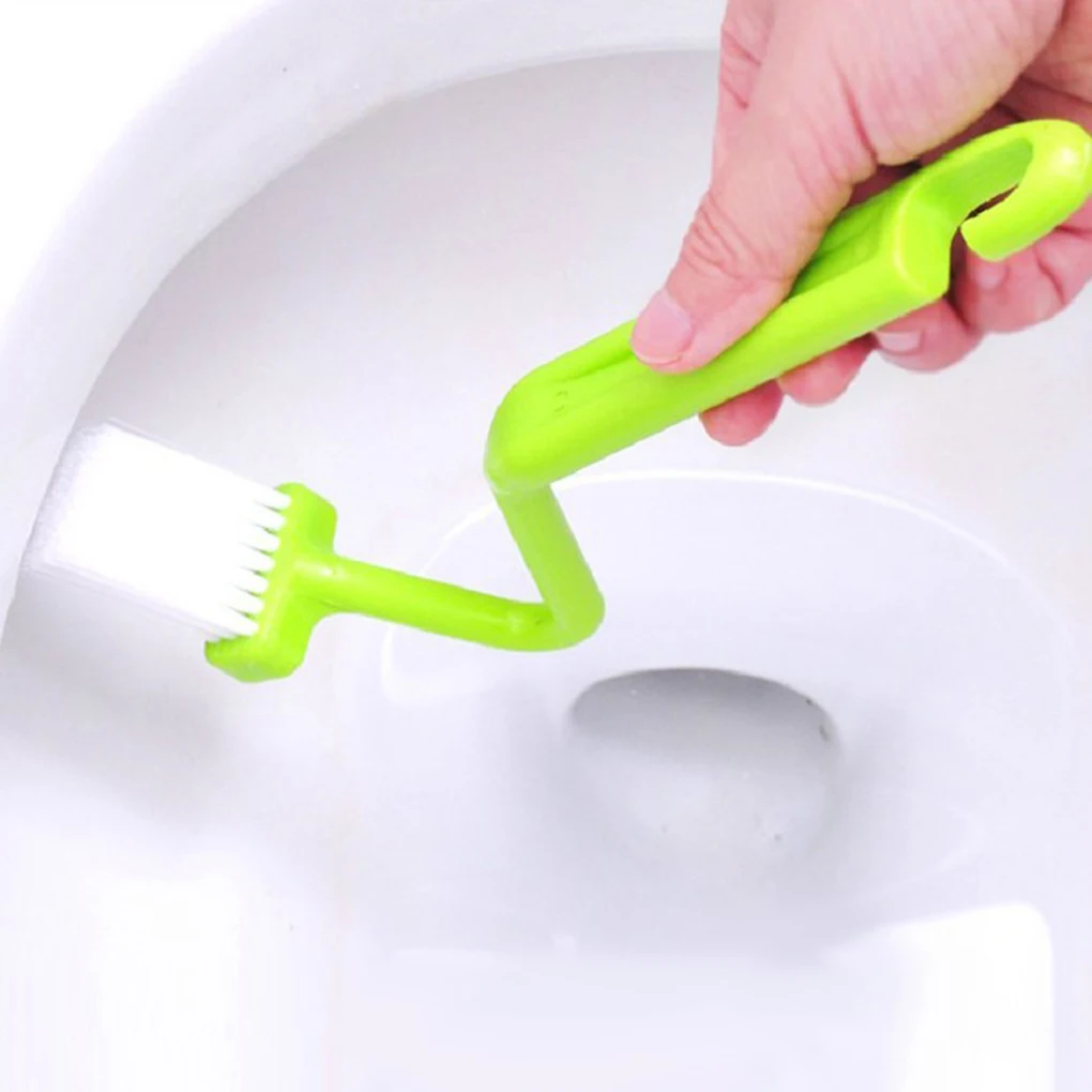 

2Pcs S Type Toilet Brush Cleaning Corner Bending Type Soft Brush Household Bathroom Toilet Brush Cleaning Tool