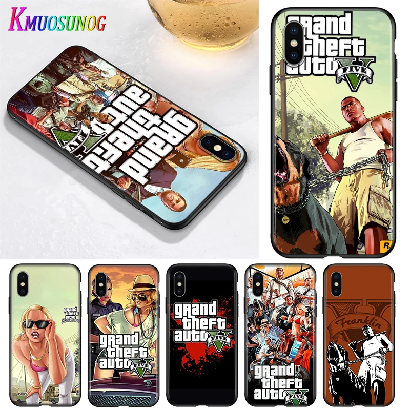Чехол для Apple iPhone 12 11 Pro Max mini Grand Theft Auto GTA XR X 8 7 6 Plus 5S SE черный чехол телефона |