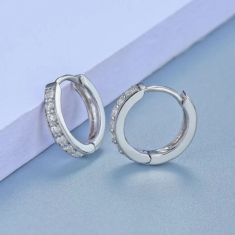 Женские круглые серьги кольца из 100% стерлингового серебра 925 пробы с