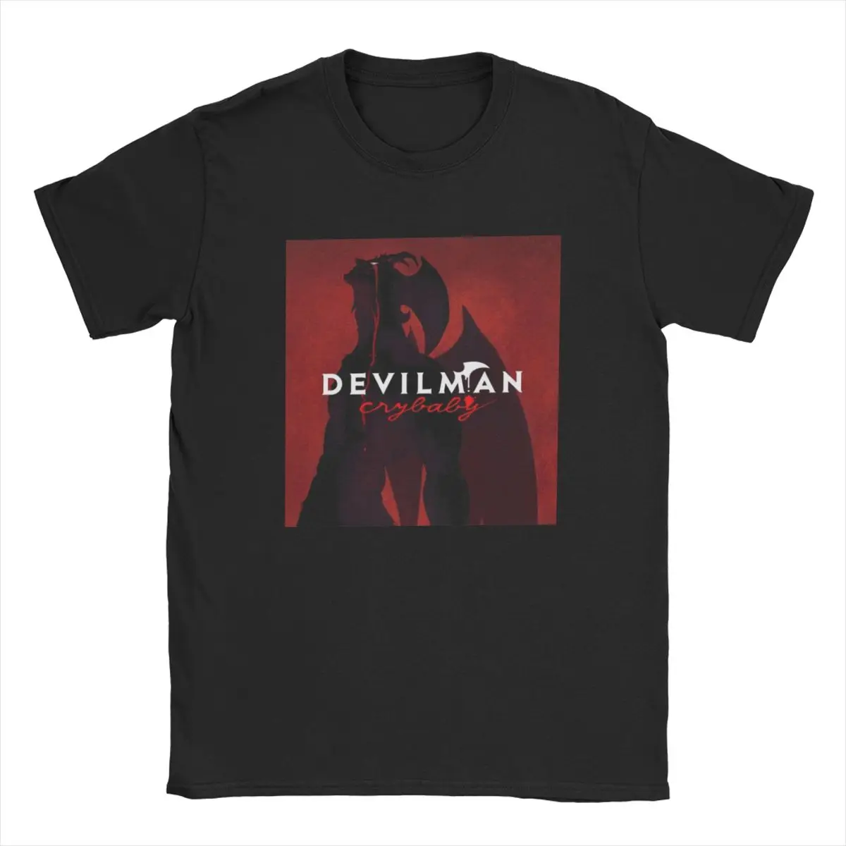 

Винтажная Футболка Devilman Crybaby с Аниме Манга для мужчин и женщин, футболка из чистого хлопка с круглым вырезом, футболки с коротким рукавом, ле...