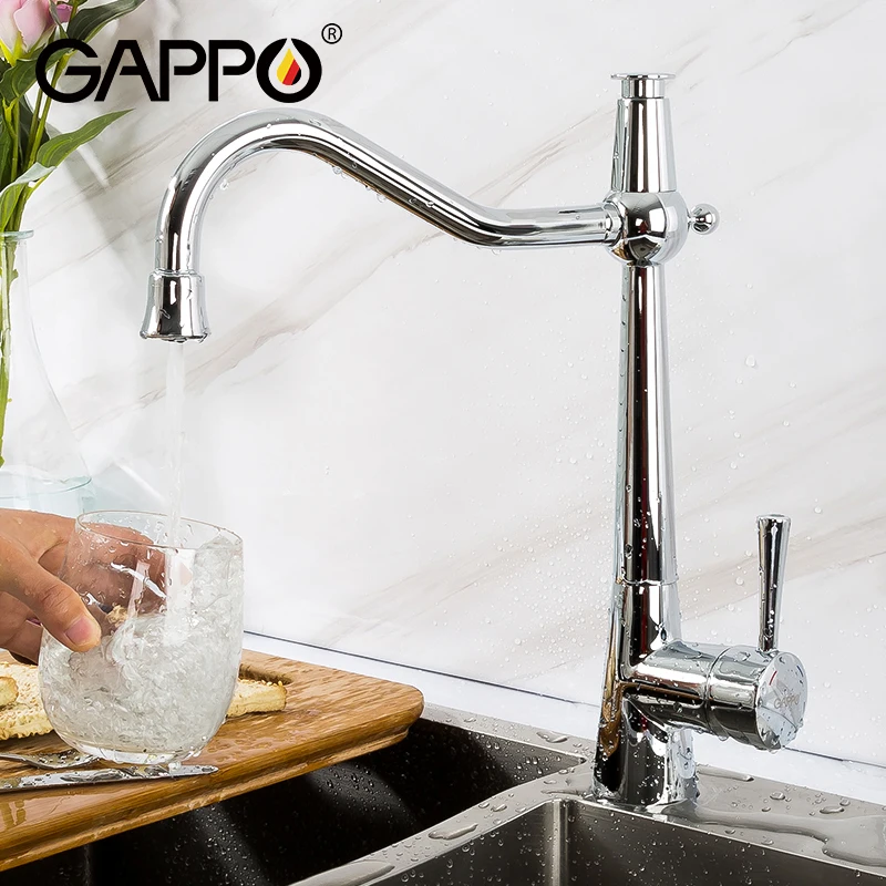 GAPPO смеситель для кухни хромированный латунный Смеситель воды с