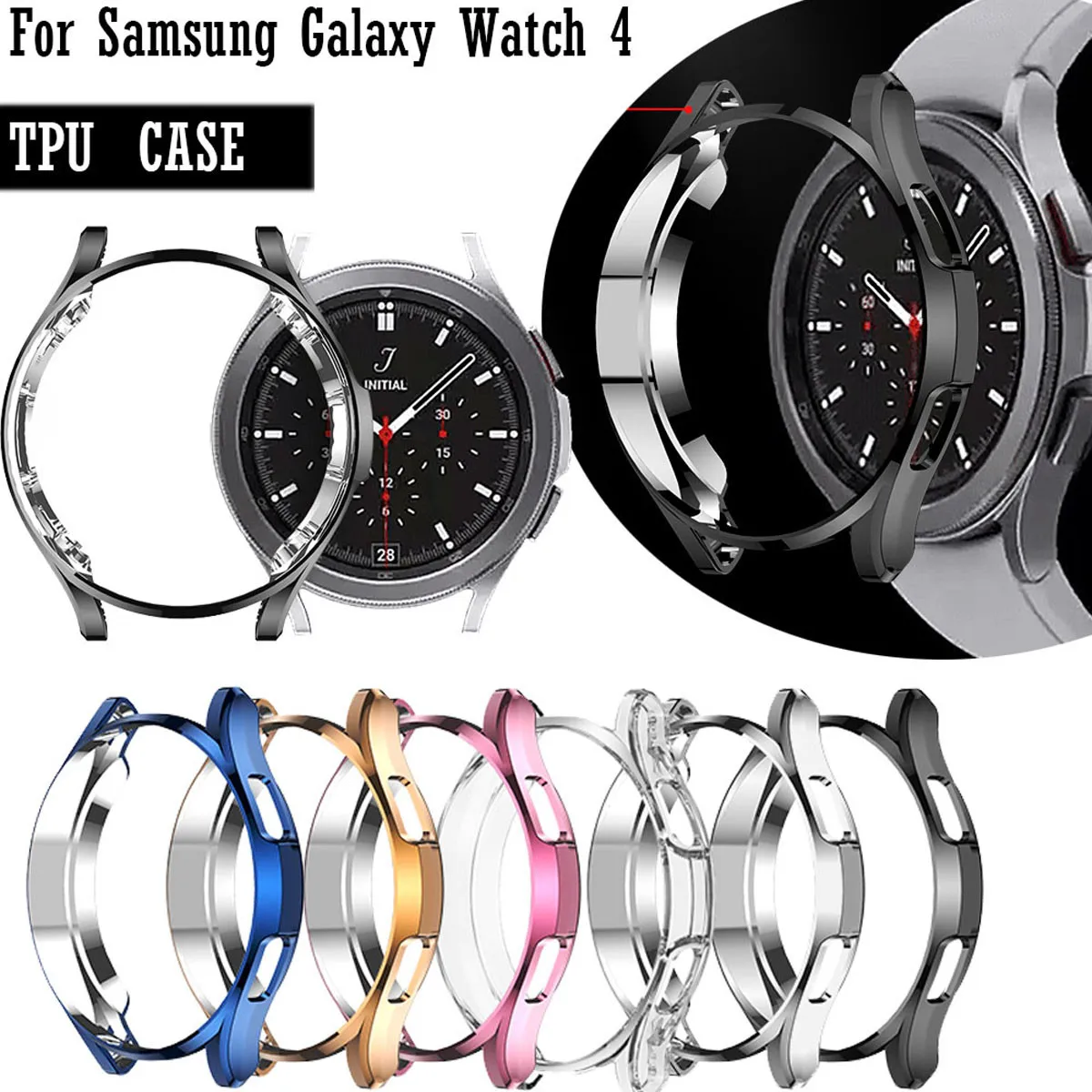 

Защитный чехол для часов Samsung Galaxy Watch 4 Classic 42 мм 46 мм, полная защита, ударопрочный прозрачный чехол из ТПУ
