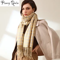 japan and south korea sweet plaid scarf winter female imitation cashmere warm scarf women long shawl scarf wholesale