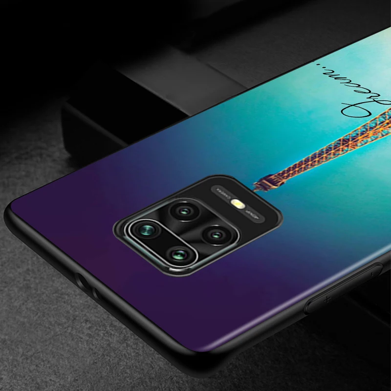 Black Soft Cover Beautiful Eiffel tower for Xiaomi Redmi Note 9 9S 8 8T 7 7S 6 5A 5 4X 4 Pro Max Prime Phone Case