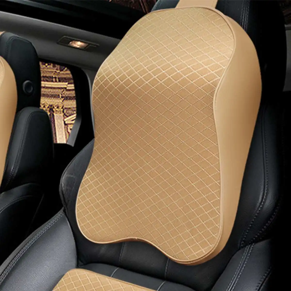 3D Memory Foam Car Neck Pillow Head Rest Soft Breathable Seat Headrest Pad Neck Rest Seat Headrest Accessories Massage Cushion