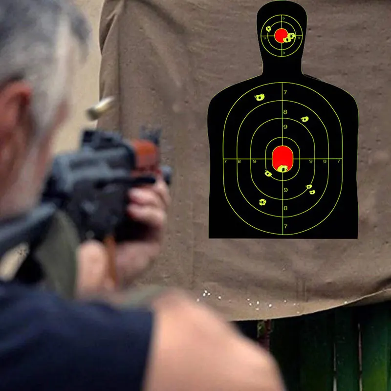 

Adhesive Reactivity Shoot Target Aim Hunt Training Target Sticker Fluorescent Target Rifle Pistol Binders Hunting Accessories