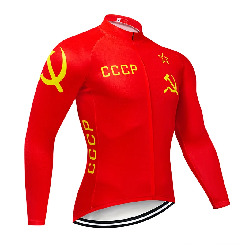 CCCP зимняя велосипедная одежда 9D брюки комплект MTB велосипедная одежда мужская Ropa Ciclismo термальная флисовая велосипедная куртка одежда для велоспорта - Цвет: Белый