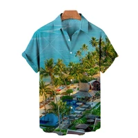 hawaiian shirt summer hot sale beach style unisex shirt fashion casual short sleeve oversized comfortable breathable shirt tops