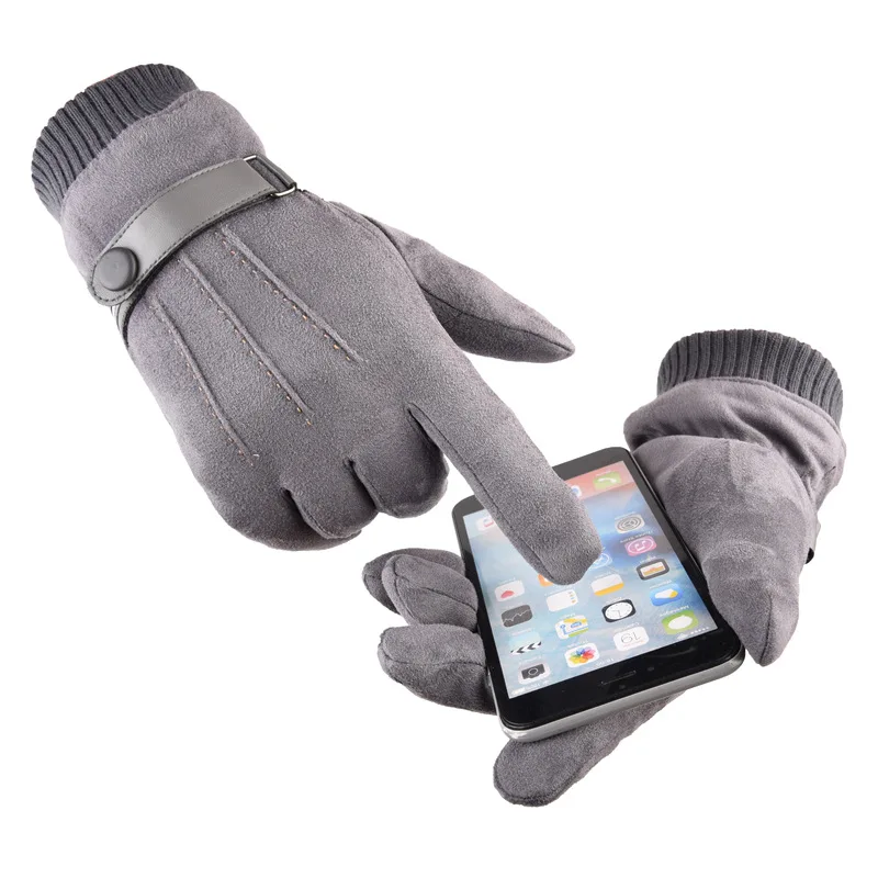 

New Touchscreen Gloves Mens Winter Outdoor Sport Warm Gloves Mobile Phone Man Winter Warm Gloves Black Motorcycle Guantes Luva