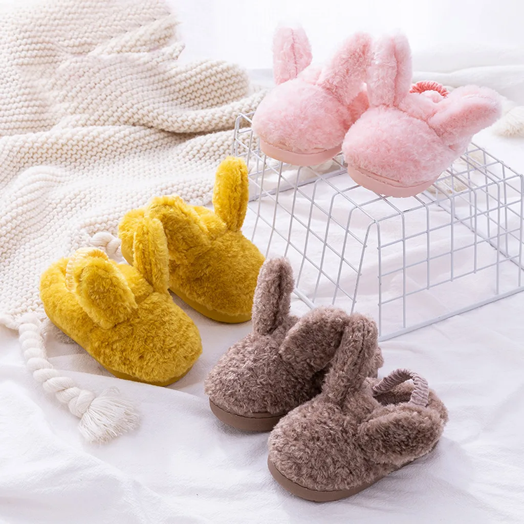 Детские тапочки для детей ясельного возраста с изображением кролика уши