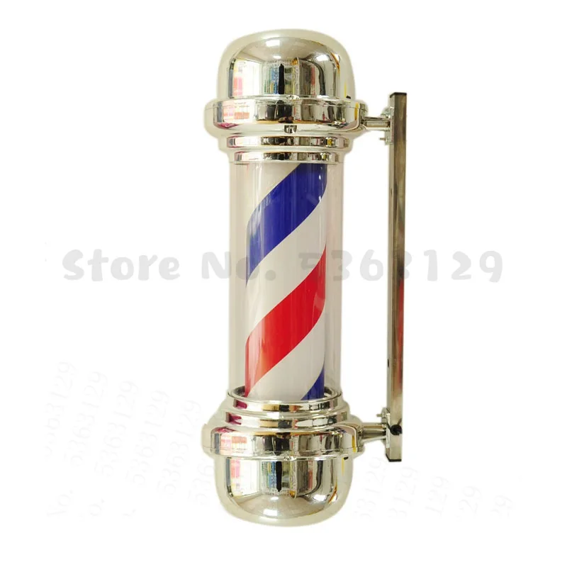 

55cm LED Barber Shop Sign Pole Light Red White Blue Stripe Design Roating Salon Wall Hanging Light Lamp Beauty Salon Lamp