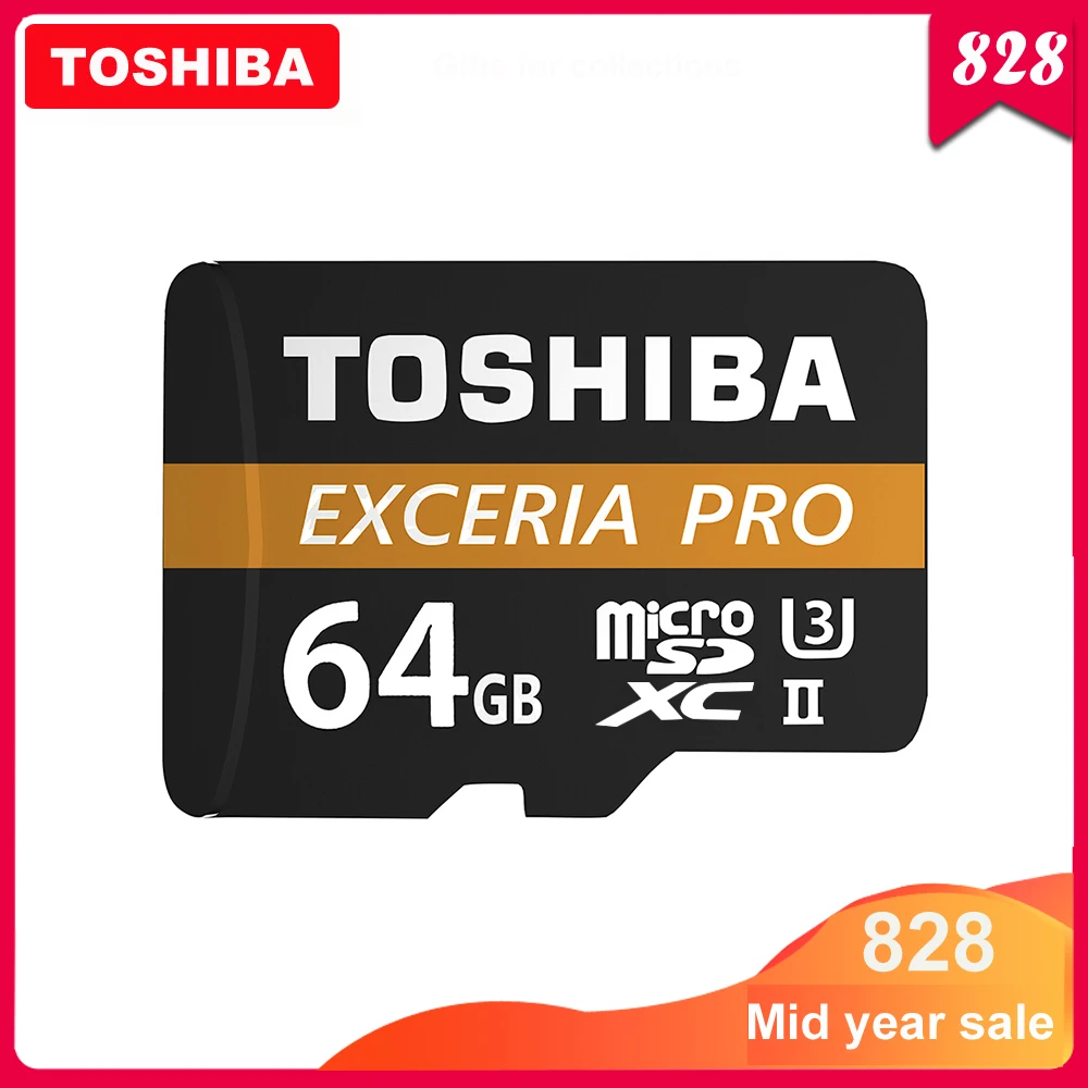 Оригинальная карта памяти TOSHIBA Micro SD M501 EXCERIA PRO U3 32 Гб SDHC 64 SDXC UHS-II класс 10 4KHD скорость