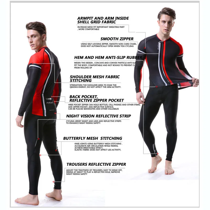 Комплект велосипедной одежды PHMAX Pro футболка для горных велосипедов костюм
