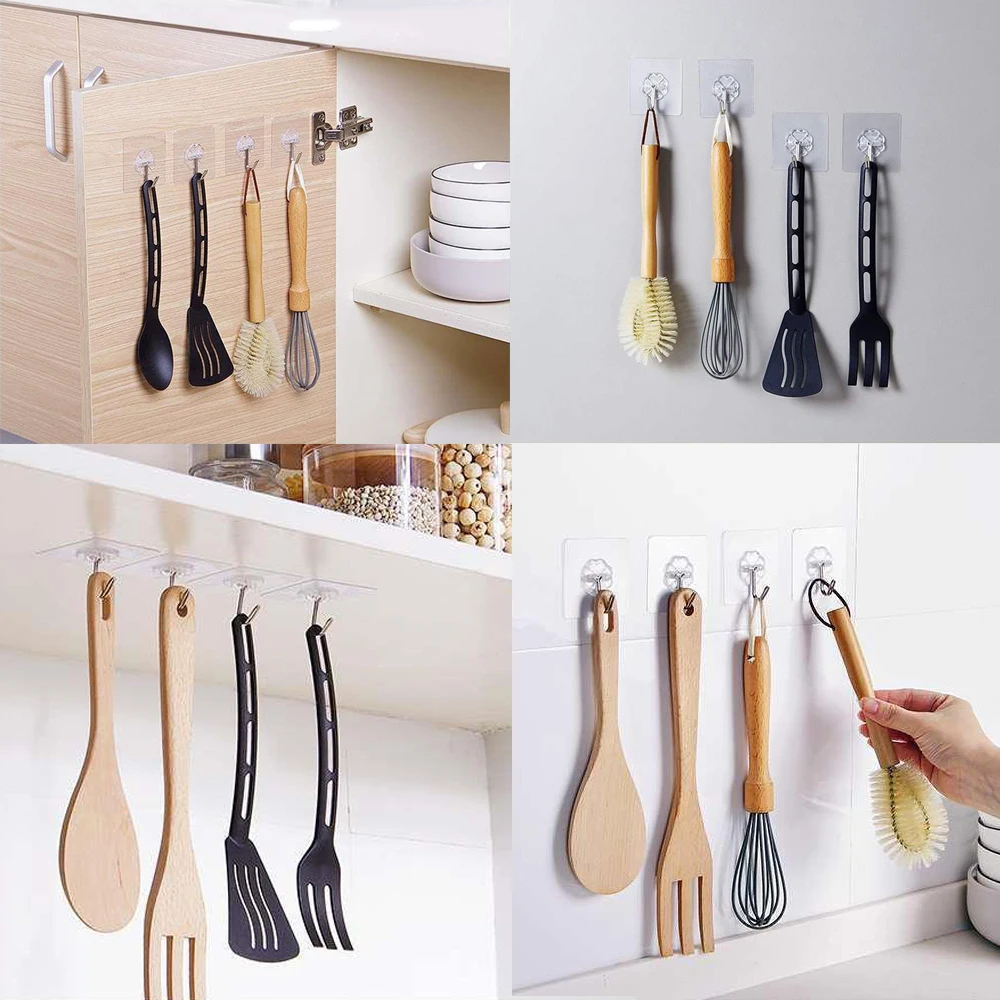 

5/10/20/30Pcs Strong Self Adhesive Door Wall Hangers Hooks Suction Heavy Load Rack Cup Sucker for Kitchen Bathroom Multifunction