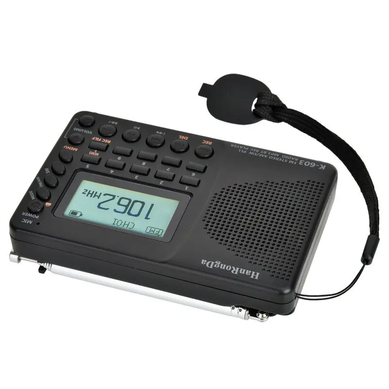 Портативный цифровой радиоприемник FM/AM/SW ЖК-дисплей с Bluetooth совместимый