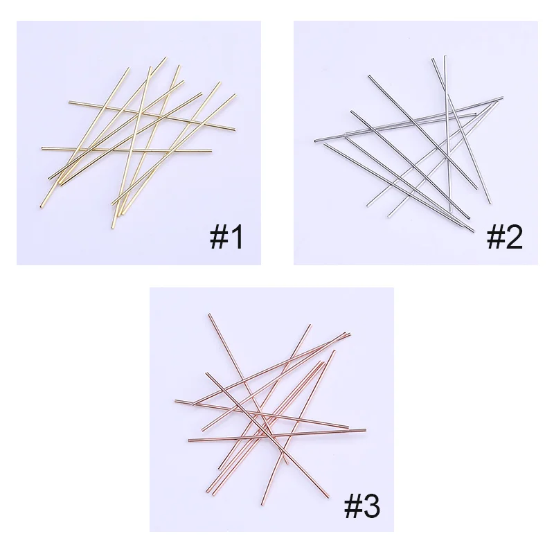 10 шт./пакет металла золотого и серебряного цвета украшения для ногтей Тонкая