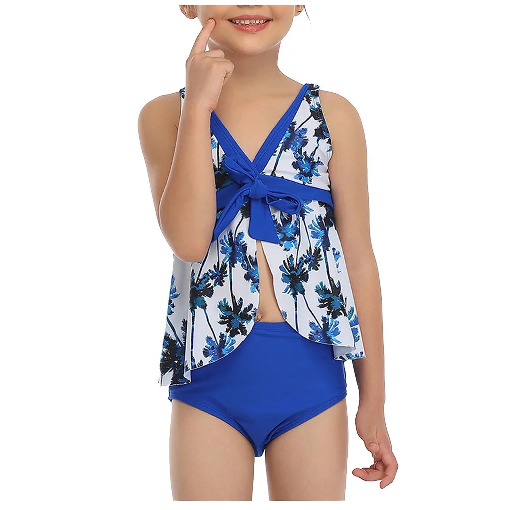 Бикини коллекция 2020 года купальник для мамы и дочки с принтом комплект из двух