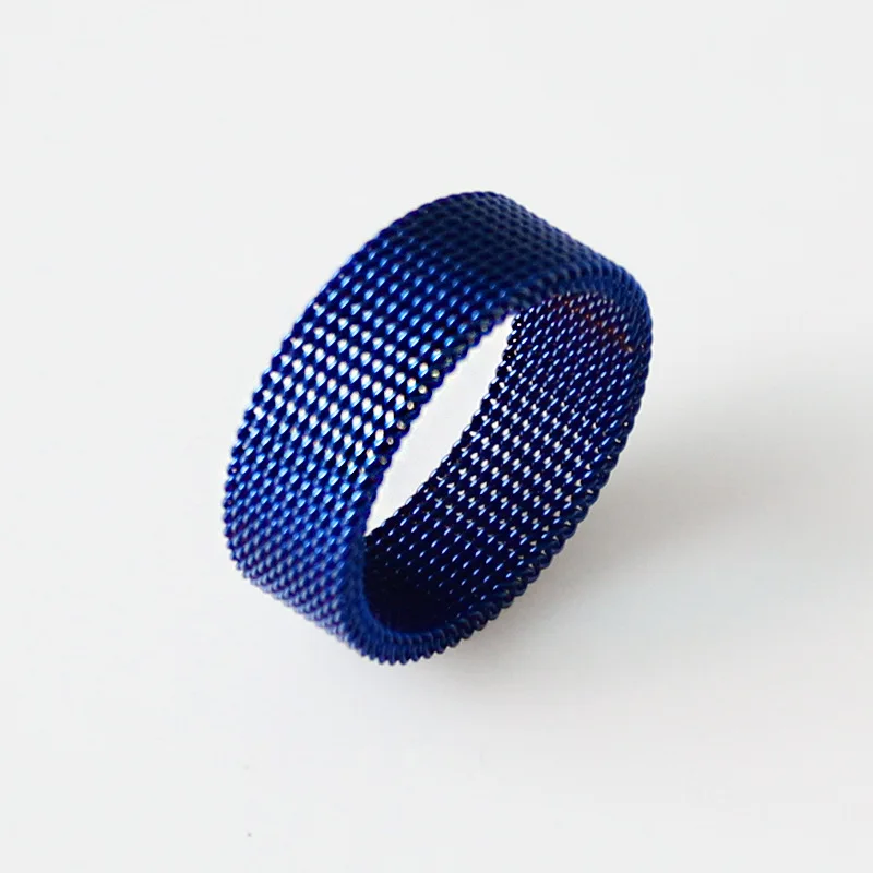 

Men's Rings High Quality Stainless Steel Mesh Rings Fashion All-match Trend Large Size Men's Jewelry