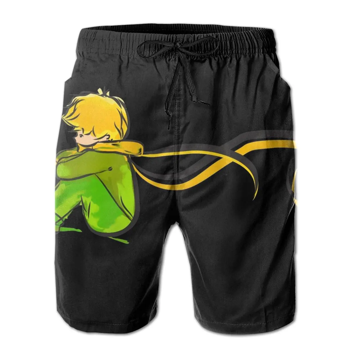 

Мужские шорты Маленький принц одинокие Серфинг Пляжные доски темные французские винтажные Мультяшные шорты для взрослых