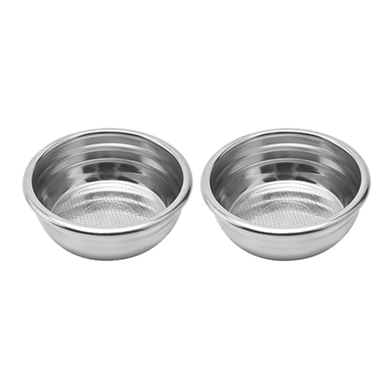 

2Pcs Coffee Machine Accessories Pressure Cup Filter with Black Ring Removable Powder Cup Powder Bowl Basket 50mm