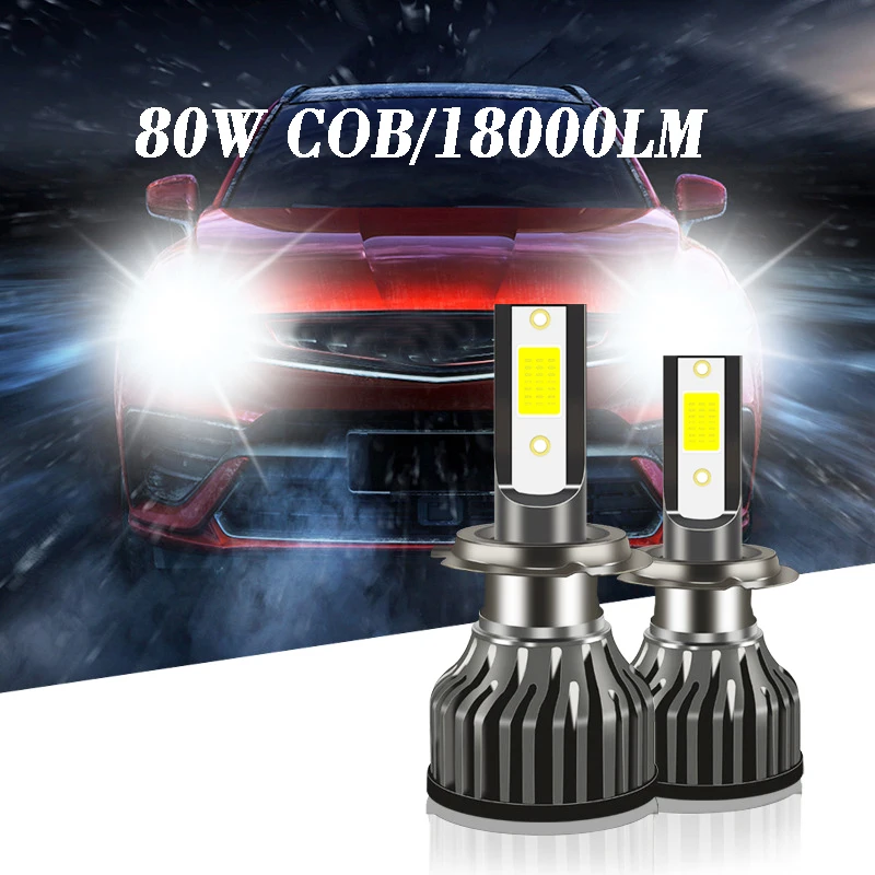 

BHFBNI 100W 3000k 4500k 6000k 8000k HB3 HB4 9005 9006 H3 H1 H8 H7 H4 H11 H9 9012 Lamp Bulb Led Car Headlight COB Chip Fog Light