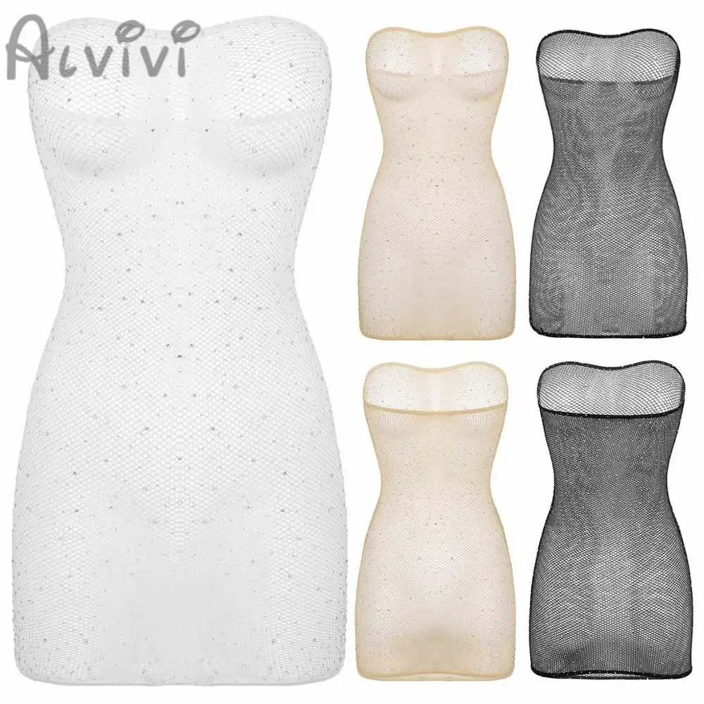 Женское блестящее платье-труба alvivi разразразы Сетчатое нижнее белье эротическая