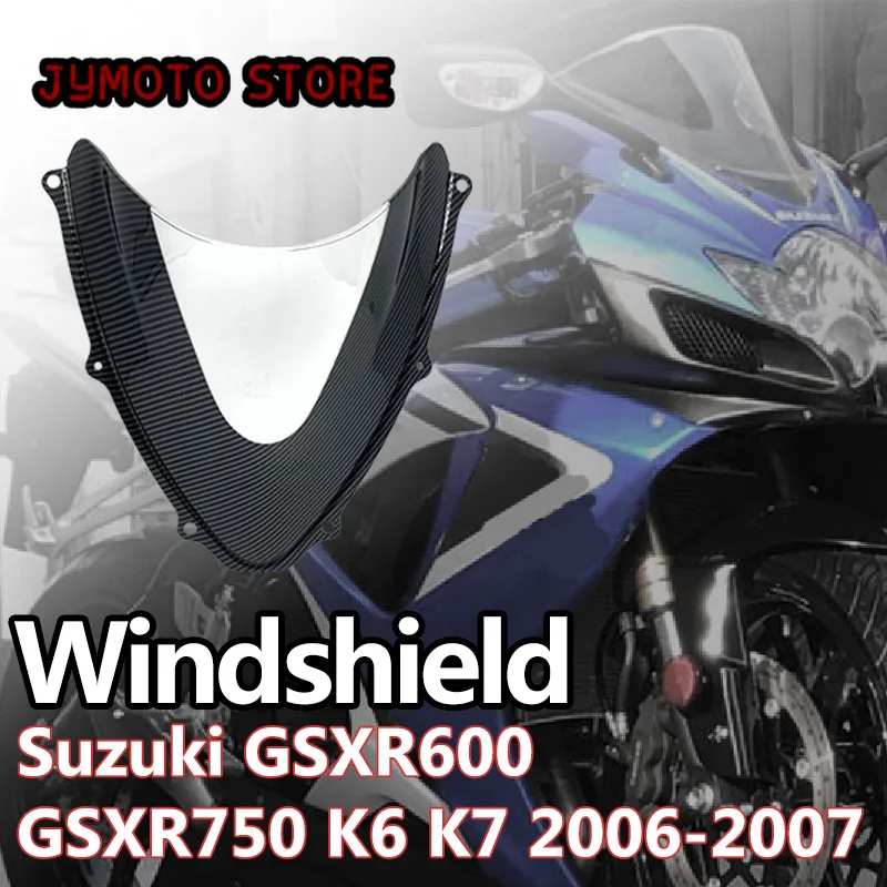 

Windshield for Suzuki GSX-R600 GSXR600 GSX-R750 GSXR750 K6 K7 2006-2007 ABS Carbon Fiber Motorcycle Windshield Motorcycle Parts