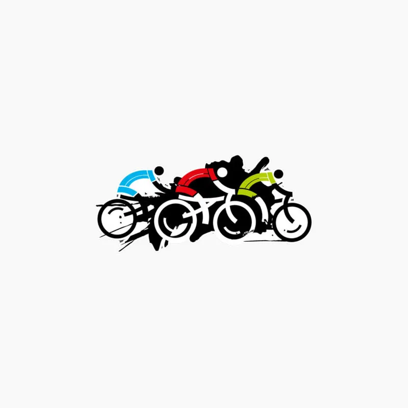 

Creative Personality Cyclist Racers Car Sticker Car Styling Decoration Door Body Window Vinyl Colorful Funny Sticker Kk11*5cm