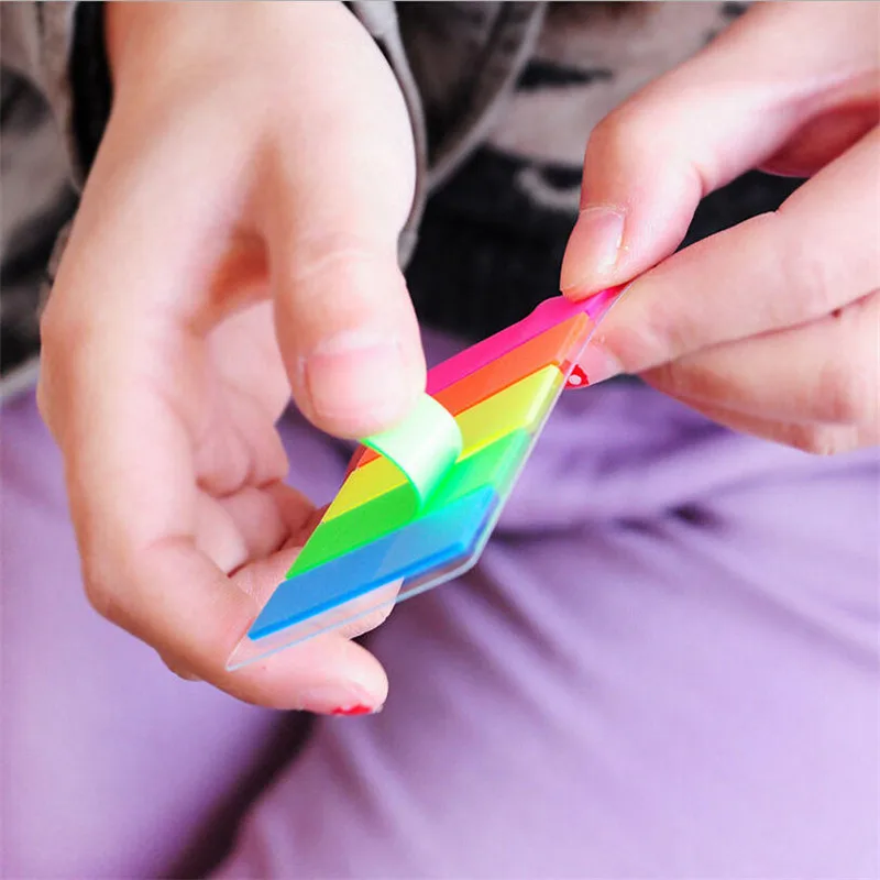 Радужные Стикеры для заметок записей офисные и школьные принадлежности оптовая