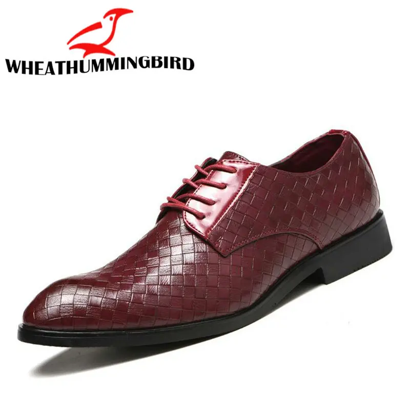 

2019 New Men Dress Shoes Men Oxford Shoes Lace Up Casual Business Men Pointed Shoes Large size C21-75