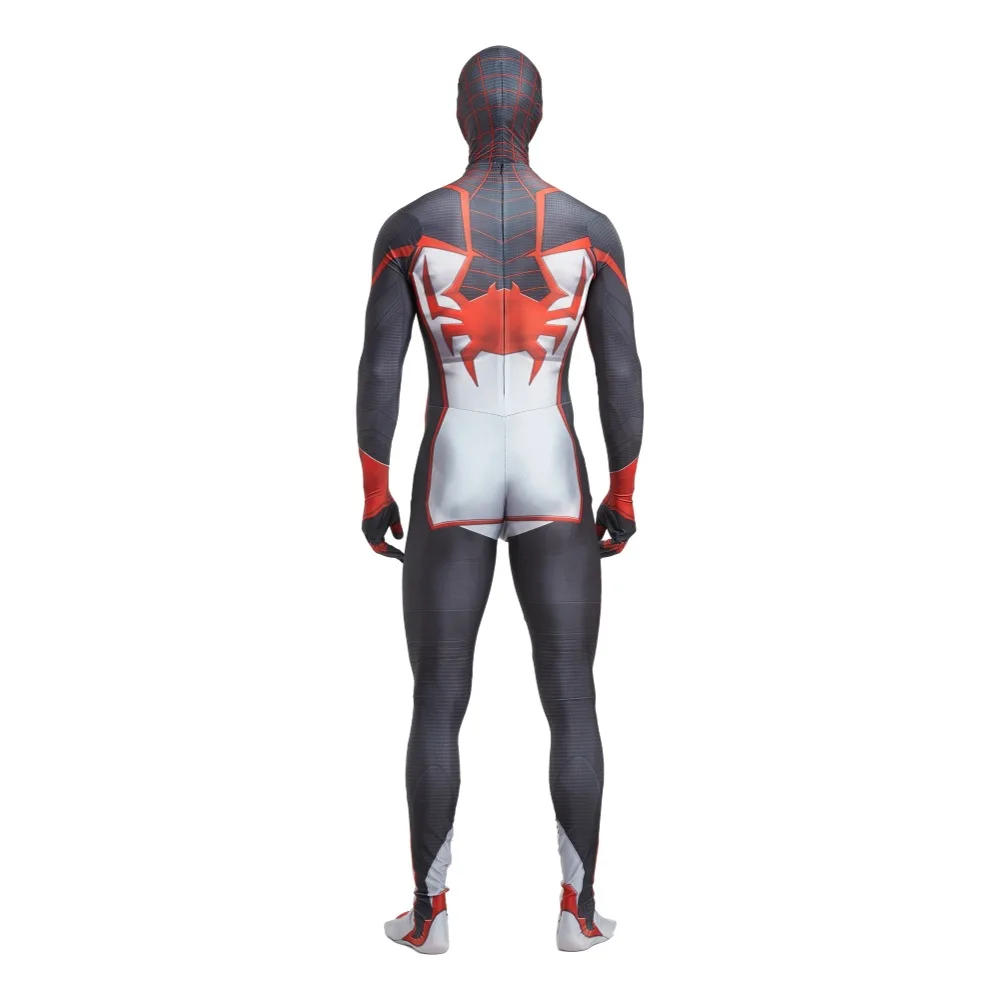 

Superhero PS5 Game Miles Morales Cosplay Costume Mask Adult Kids Jumpsuits Tights Halloween Zentai Bodysuit Suit