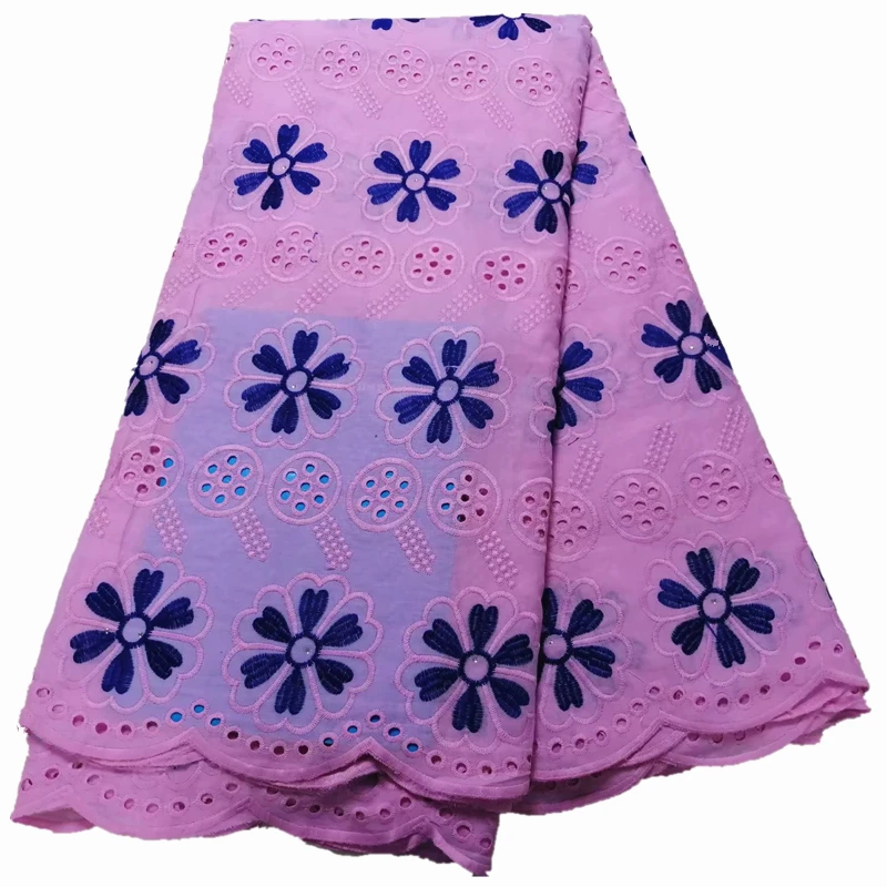 Африканская синяя кружевная ткань швейцарская вуаль кружево с отверстиями