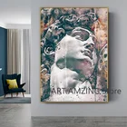 Абстрактные плакаты и принты, статуя Давида, акварельное искусство, портрет Микеланджело живопись на холсте, домашний декор, Настенная картина