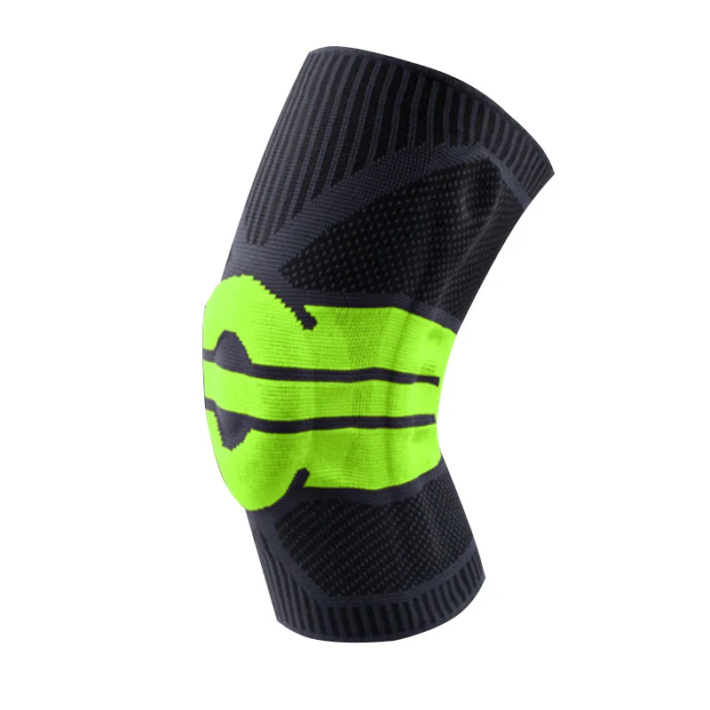 

Sports knee protection knitted breathable silicone spring compression leg protection set mountaineering protective gear
